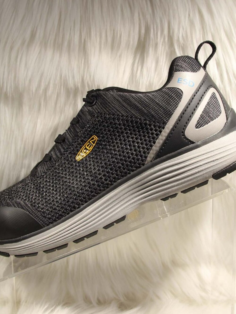 Keen Utility Sparta ESD Work Shoe Safety Toe Women Size 8.5 Black/Grey